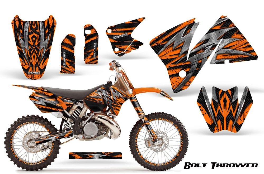 KTM C3 Graphics Kit Bolt Thrower Orange NP Rims